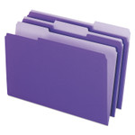 Pendaflex Interior File Folders, 1/3-Cut Tabs: Assorted, Legal Size, Violet, 100/Box (PFX435013VIO) View Product Image