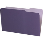 Pendaflex 1/3 Tab Cut Legal Recycled Top Tab File Folder - 8 1/2" x 14" - Violet - Acid-free - 10% Recycled Product Image 