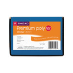 Smead Poly Premium Wallets, 5.25" Expansion, 1 Section, Elastic Cord Closure, Letter Size, Navy Blue View Product Image