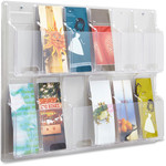 Safco 12 Pamphlet Pocket Display Rack - 12 Pocket(s) - 20.37" Height x 30" Width x 2" Depth - Break Resistant - Clear - Plastic Product Image 
