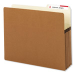 Smead Redrope Drop Front File Pockets with 2/5-Cut Guide Height Tabs, 3.5" Expansion, Letter Size, Redrope, 25/Box View Product Image