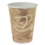 SOLO Mistique Polycoated Hot Paper Cups, 12 oz, Printed, Brown, 50/Sleeve, 20 Sleeves/Carton (SCC412MSN) View Product Image