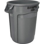 Rubbermaid Commercial Brute 32-Gallon Vented Container - 32 gal Capacity - Round - Handle, Heavy Duty, Reinforced, UV Coated, Damage Resistant, Warp Resistant, Tear Resistant, Crush Resistant - 27.3" Height x 21.9" Diameter - Plastic Product Image 