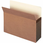 Smead Straight Tab Cut Letter Recycled File Pocket - 8 1/2" x 11" - 5 1/4" Expansion - Top Tab Location - 12.5 pt. - Redrope - (SMD73234) Product Image 