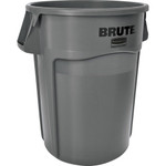 Rubbermaid Commercial Brute 44-Gallon Vented Utility Container - 44 gal Capacity - Round - Handle, Heavy Duty, Reinforced, UV Coated, Damage Resistant, Warp Resistant, Water Resistant, Crack Resistant, Durable - 31.5" Height x 24" Diameter - Plastic Product Image 