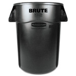 Rubbermaid Commercial Vented Round Brute Container, 44 gal, Plastic, Black (RCP264360BK) Product Image 