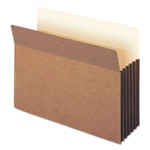 Smead Redrope TUFF Pocket Drop-Front File Pockets with Fully Lined Gussets, 5.25" Expansion, Letter Size, Redrope, 10/Box View Product Image
