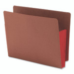 Smead Redrope Drop-Front End Tab File Pockets, Fully Lined 6.5" High Gussets, 3.5" Expansion, Letter Size, Redrope/Red, 10/Box View Product Image
