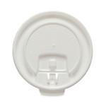 SOLO Lift Back and Lock Tab Cup Lids for Foam Cups, Fits 8 oz Trophy Cups, White, 100/Pack (SCCDLX8RPK) View Product Image