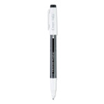 Pilot FriXion Fineliner Erasable Porous Point Pen, Stick, Fine 0.6 mm, Black Ink, Black/White Barrel, Dozen (PIL11485) View Product Image