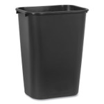 Rubbermaid Commercial Deskside Plastic Wastebasket, 10.25 gal, Plastic, Black View Product Image