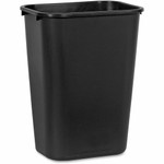 Rubbermaid Commercial 41 QT Large Deskside Wastebasket - 10.25 gal Capacity - Rectangular - Durable, Dent Resistant, Rust Resistant, Easy to Clean - 20" Height x 11.3" Width x 15.3" Depth - Plastic - (RCP295700BK) Product Image 