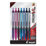 Pilot Precise V5RT Roller Ball Pen, Retractable, Extra-Fine 0.5 mm, Assorted Ink and Barrel Colors, 7/Pack (PIL26095) View Product Image