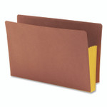 Smead Redrope Drop-Front End Tab File Pockets, Fully Lined 6.5" High Gussets, 3.5" Expansion, Legal Size, Redrope/Yellow, 10/Box View Product Image