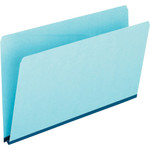 Pendaflex Legal Recycled Top Tab File Folder - 8 1/2" x 14" - 1" Expansion - 25 pt. - Tyvek, Pressboard - Blue Product Image 