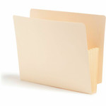 Smead Straight Tab Cut Letter Recycled File Pocket - 8 1/2" x 11" - 3 1/2" Expansion - 2 Plys - Manila - Embossed Product Image 
