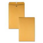 Quality Park Clasp Envelope, 32 lb Bond Weight Kraft, #15, Square Flap, Clasp/Gummed Closure, 10 x 15, Brown Kraft, 100/Box (QUA37798) View Product Image