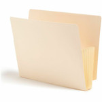 Smead Straight Tab Cut Letter Recycled File Pocket - 8 1/2" x 11" - 5 1/4" Expansion - 2 Plys - Manila - Manila Product Image 