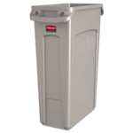 Rubbermaid Commercial Slim Jim with Venting Channels, 23 gal, Plastic, Beige View Product Image