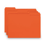 Smead Interior File Folders, 1/3-Cut Tabs: Assorted, Letter Size, 0.75" Expansion, Orange, 100/Box View Product Image