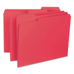 Smead Interior File Folders, 1/3-Cut Tabs: Assorted, Letter Size, 0.75" Expansion, Red, 100/Box (SMD10267) View Product Image