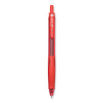 Pilot G-Knock BeGreen Gel Pen, Retractable, Fine 0.7 mm, Red Ink, Translucent Red/Red Barrel, Dozen (PIL31508) View Product Image
