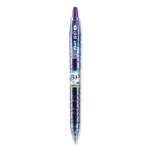 Pilot B2P Bottle-2-Pen Recycled Gel Pen, Retractable, Fine 0.7 mm, Purple Ink, Translucent Blue Barrel (PIL31622) View Product Image