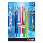 Pilot FriXion ColorSticks Erasable Gel Pen, Stick, Fine 0.7 mm, Assorted Ink and Barrel Colors, 10/Pack (PIL32456) View Product Image