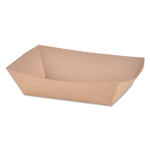 SCT Eco Food Trays, 2 lb Capacity, Brown Kraft, Paper, 1,000/Carton (SCH0517) View Product Image