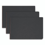 Smead Prong Fastener Pressboard Report Cover, Two-Piece Prong Fastener, 3" Capacity, 11 x 17, Black/Black View Product Image