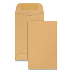 Quality Park Kraft Coin and Small Parts Envelope, #3, Round Flap, Gummed Closure, 2.5 x 4.25, Brown Kraft, 500/Box (QUA50260) View Product Image