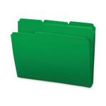 Smead Top Tab Poly Colored File Folders, 1/3-Cut Tabs: Assorted, Letter Size, 0.75" Expansion, Green, 24/Box (SMD10502) View Product Image