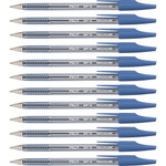 Pilot Better BP-S Ball Stick Pens - 1 mm Medium Pen Point - Refillable - Blue Ink - Crystal, Clear Barrel - Stainless Steel Tip Product Image 