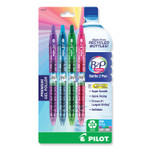 Pilot B2P Bottle-2-Pen Recycled Gel Pen, Retractable, Fine 0.7 mm, Assorted Ink and Barrel Colors, 4/Pack (PIL36620) View Product Image