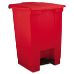 Rubbermaid Commercial Indoor Utility Step-On Waste Container, 12 gal, Plastic, Red (RCP6144RED) View Product Image