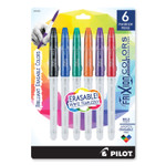 Pilot FriXion Colors Erasable Porous Point Pen, Stick, Bold 2.5 mm, Six Assorted Ink Colors, White Barrel, 6/Pack (PIL44153) View Product Image