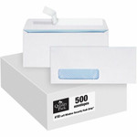 Quality Park No. 10 Window Security Tinted Envelopes with a Self-Seal Closure - Single Window - #10 - 4 1/8" Width x 9 1/2" Length - 24 lb - Self-sealing Product Image 