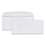 Quality Park Business Envelope, #9, Commercial Flap, Diagonal Seam, Gummed Closure, 24 lb Bond Weight Paper, 3.88 x 8.88, White, 500/Box (QUA90090) View Product Image