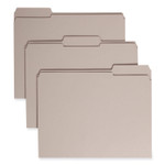 Smead Reinforced Top Tab Colored File Folders, 1/3-Cut Tabs: Assorted, Letter Size, 0.75" Expansion, Gray, 100/Box (SMD12334) View Product Image