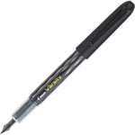 Pilot Varsity Disposable Fountain Pens - Medium Pen Point - Black Ink - Silver, Black Barrel Product Image 