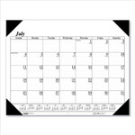 House of Doolittle Recycled Economy Academic Desk Pad Calendar, 22 x 17, White/Black Sheets, Black Binding/Corners,14-Month(July-Aug): 2024-2025 View Product Image