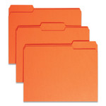 Smead Colored File Folders, 1/3-Cut Tabs: Assorted, Letter Size, 0.75" Expansion, Orange, 100/Box View Product Image