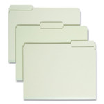 Smead Expanding Recycled Heavy Pressboard Folders, 1/3-Cut Tabs: Assorted, Letter Size, 2" Expansion, Gray-Green, 25/Box (SMD13234) View Product Image