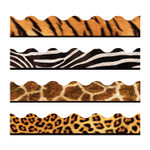 TREND Terrific Trimmers Print Board Trim, 48-Piece Set, Assorted Animal Prints, 2.25" x 39", Assorted Colors View Product Image