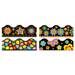 TREND Terrific Trimmers Variety Set Board Trim, Assorted Brights On Blacks, 2.25" x 39", Assorted Colors, 48/Set View Product Image