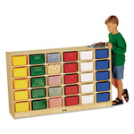 Jonti-Craft Tray Mobile Storage, 57w x 15d x 35.5h, Birch/Assorted View Product Image