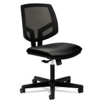 HON Volt Series Mesh Back Leather Task Chair, Supports Up to 250 lb, 18.25" to 22" Seat Height, Black View Product Image