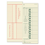 TOPS Time Clock Cards, Replacement for 10-800762, Two Sides, 3.5 x 9, 500/Box (TOP1257) View Product Image