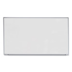 Universal Deluxe Melamine Dry Erase Board, 72 x 48, Melamine White Surface, Silver Anodized Aluminum Frame (UNV43626) View Product Image