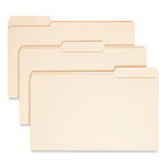 Smead Top Tab File Folders with Antimicrobial Product Protection, 1/3-Cut Tabs: Assorted, Legal, 0.75" Expansion, Manila, 100/Box (SMD15338) View Product Image